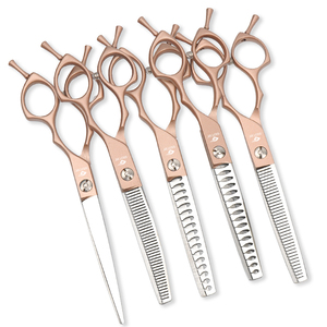 6.5 אינץ' נירוסטה מספריים מעצב שיער לחיות מחמד מספריים מקצועיות לטיפוח חיות מחמד סט מספריים מעוקלים טיפוח חיות מחמד - Product Image 6