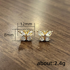 Pendientes Pequeños con Forma de Lazo de Mariposa para Mujer, Accesorios de Moda para Uso Diario, para Atuendos Casuales y Regalos - Product Image 3