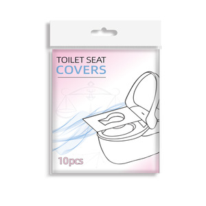 Housses de siège de toilette jetables 10 pièces, solubles dans l'eau, biodégradables, pour les voyages et l'hôtellerie - Product Image 5