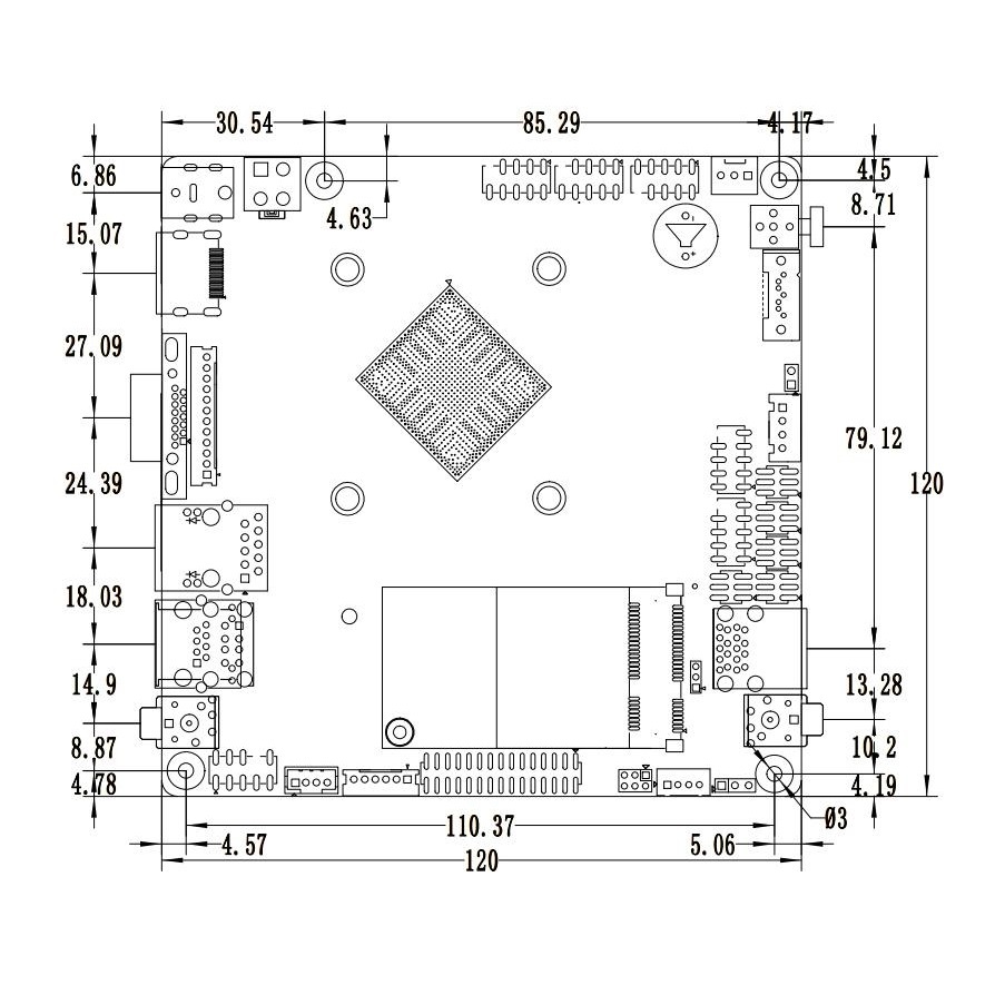 NTX19QF Intel Celeron J1800 NUC PC - Mini-Itx Motherboard