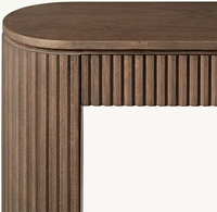 Table moderne de luxe Mobilier d'entrée Console en bois de chêne brun noir