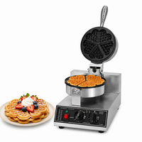 Machine à gaufres électrique en acier inoxydable antiadhésive en forme de cœur, prix d'usine, pour hôtel, restaurant, boulangerie, café, boutique, cuisine