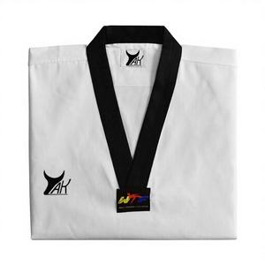 Uniforme de Taekwondo Blanco WTF con Cuello en V y Logotipo Personalizado al por Mayor, Diseño Personalizado Unisex - Product Image 1