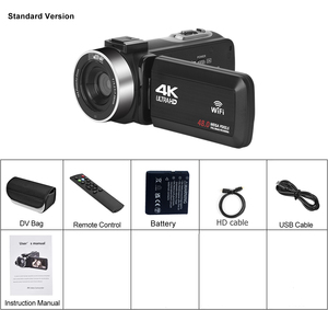 Cámara Digital 4K de 48MP con Soporte para HD y Micrófono Externo, Zoom 18X, Cámara Web para Transmisión en Vivo - Product Image 6