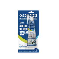 Scellant silicone acétique OEM A301 50ml transparent, étanche, RTV, pour fenêtres, portes, aquariums, projets de réparation domestiques