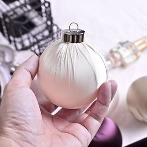 Boules de Noël décoratives électro-plaquées de luxe, incassables, réutilisables, en satin et velours, pour arbre de Noël - Product Image 2