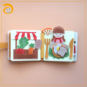 <span class=keywords><strong>Libro</strong></span> Sensorial de Fieltro Suave, <span class=keywords><strong>Libro</strong></span> de Actividades Inspirado en Montessori para el Desarrollo de la Motricidad Fina en Niños Pequeños - Product Image 4