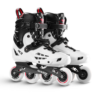 PAPAISON Nouvelle Arrivée Patins à Roulettes de Slalom Intégrés Renforcés en Alliage d'Aluminium CNC avec Roues en PU, Roulements ABEC-7, Dureté des Roues 90A