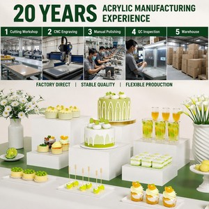 Moderne Weiße Acryl-Dessert-Etageren für Buffet-Tische, Cube-<span class=keywords><strong>Display</strong></span>-Boxen und Lebensmittel-Präsentationsständer für Hochzeiten und Partys - Product Image 3