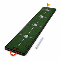 Tapis d'entraînement de golf personnalisé avec logo, gazon artificiel, coupelles cibles et drapeau détachable pour l'entraînement à domicile dans la cour