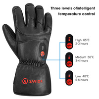 Gants de travail chauffants pour femmes, en cuir, pour l'hiver, avec batterie rechargeable 2200 mAh, pour moto, tronçonneuse, motoneige, Burton