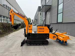 حفارة صغيرة بحمولة 1 طن مع ملحق لالتقاط الخشب ومحراث دوار - Product Image 3