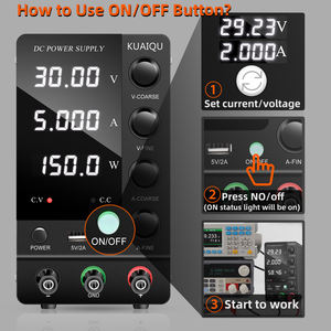 Fuente de alimentación de CC ajustable conmutada, línea de producción de reparación móvil, función de prueba LED, fuentes de alimentación, 15V, 32V, 3A, 6A, 1/2/2" - Product Image 5
