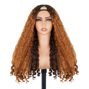 Ombre <strong>V</strong> <strong>Part</strong> Afro <strong>Wig</strong> High-Temperature Heat Resistant Fiber Synthetic Hair High Quality Glueless <strong>Wigs</strong> - Product Image 1
