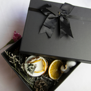 Valentine's gift box velas handmade candles glass candlestick dry flower scented candles