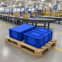 Boîte de rangement en plastique à fond renforcé pour ateliers de fabrication et lignes d'assemblage – Logistique de stockage durable et de manutention