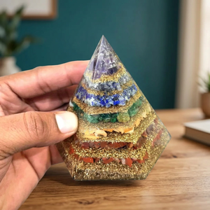 Pirámide de Orgón de 7 Chakras, Cristal Curativo, Piedra Preciosa, Reiki, Decoración Budista, Regalo - Product Image 3