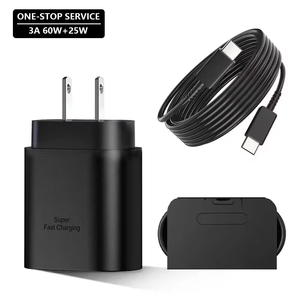 Cable de Datos USB C con Carga Súper Rápida PD 3.0 de <span class=keywords><strong>25W</strong></span> 45W Tipo-C para Samsung Galaxy S22 S23 S24 Ultra, Enchufe Europeo Incluido - Product Image 1