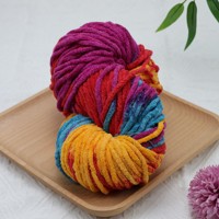 Hot Sale 100% Polyester Matte Chenille Wool Yarn Ball Hand Knitting Doll Pendant Crochet Yarn Threads Dyed Pattern