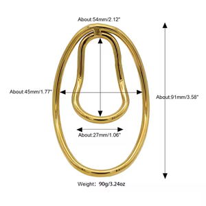 Clips de camouflage en métal en acier inoxydable faciles à porter accessoires de bondage Bdsm faciles à nettoyer pour hommes serrures de chasteté Bondage - Product Image 6