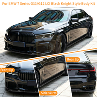 Kit de Carrocería para BMW Serie 7 G11 G12, Estilo Fibra de Carbono Negra, Parachoques Delantero y Trasero, Alerón Trasero, Piezas de Auto