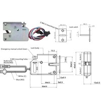 Serrures de Porte Électriques 5V/12V/24V Serrure Électronique de Contrôle d'Accès Mini Électroaimant Solénoïde Verrou Électrique pour Armoire Tiroir