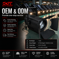 Lámpara LED Profesional de 200W con Enfoque Manual, Alto CRI, Bicolor Opcional, Refrigeración Silenciosa y Control DMX para Estudio de TV