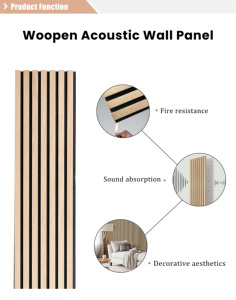 Panneaux acoustiques muraux en <span class=keywords><strong>bois</strong></span> MDF insonorisés, lattes <span class=keywords><strong>de</strong></span> <span class=keywords><strong>bois</strong></span> <span class=keywords><strong>de</strong></span> 20 mm, <span class=keywords><strong>placage</strong></span> <span class=keywords><strong>bois</strong></span> pour hôtel, bureau, studio d'enregistrement, vente en gros - Product Image 5