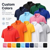 Chemises Polo en Coton Soie Premium pour Hommes, Logo Brodé Personnalisé, Polos de Golf de Luxe, Vente en Gros, Hauts Respirants Décontractés pour Affaires