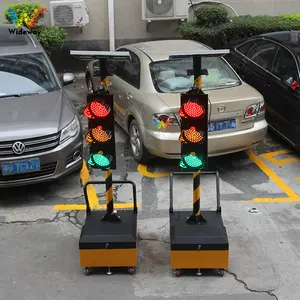 Semaforo de 200mm, control inalámbrico, semáforo, portátil, temporal, solar, LED, construcción de carreteras, luz de señal de tráfico móvil