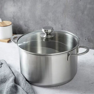 Olla caliente desechable OEM personalizada con tapa <span class=keywords><strong>de</strong></span> vidrio, olla inferior <span class=keywords><strong>de</strong></span> tres capas <span class=keywords><strong>de</strong></span> <span class=keywords><strong>acero</strong></span> inoxidable <span class=keywords><strong>de</strong></span> grado alimenticio - Product Image 5