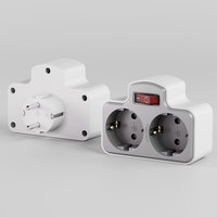 Prise murale électrique Pheiyon Schuko avec interrupteur 2*16A 250V, mise à la terre standard, rapport de test TUV, adaptateur 2 prises pour la maison
