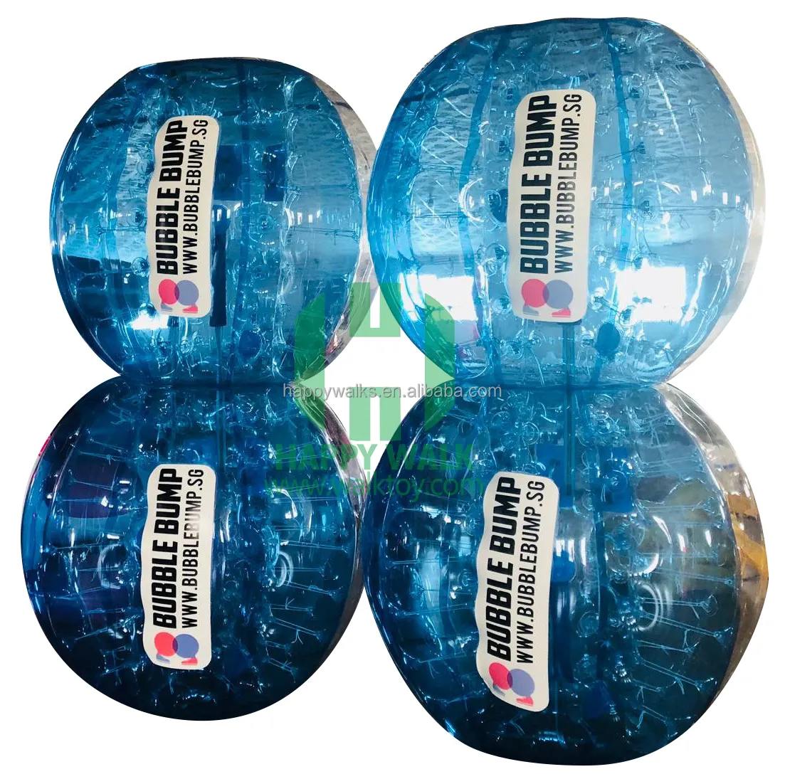 Balle pare-chocs bleue de haute qualité, jouet d'extérieur Happy bubble football