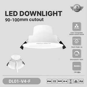 Focos empotrables <span class=keywords><strong>LED</strong></span> europeos de 7w, ultra planos, de plástico, modernos, 3cct, CE, SAA, IP44, para baño, de bajo consumo. - Product Image 6