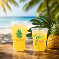 Gobelets en plastique PET transparents pour boissons froides en vrac avec couvercles en dôme, sans BPA, pour bubble tea et smoothies, 12 oz