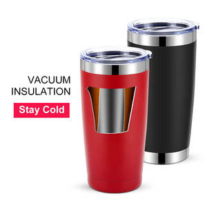 Gobelets isothermes en acier inoxydable de 20 oz avec revêtement en poudre, double paroi sous vide, avec couvercle, pour boissons chaudes et froides, vente en gros - Product Image 3