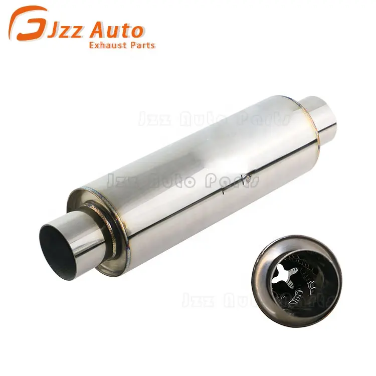JZZ sistema de escapamento universal de silenciador de carro em aço inoxidável de alta qualidade silenciador de 2.5 polegadas