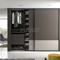 Meubles de chambre à coucher au design moderne, placard de rangement en bois mélaminé avec porte pliante, armoires, armarios, roperos, barat