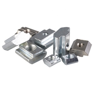 T fessura in alluminio profilo blu zinco in acciaio dado M5 M6 M8 martello scivolo in T dadi - Product Image 1