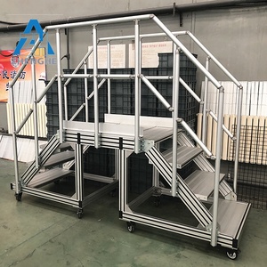 Zhenghe OEM nhôm thang nền tảng cầu thang với tay vịn - Product Image 4