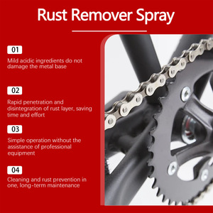 Spray Eliminador de Óxido, Limpiador Multiusos de Grasa Metálica, Limpieza sin Esfuerzo, Fórmula de Ácido Cítrico, Protección Anticorrosión - Product Image 4