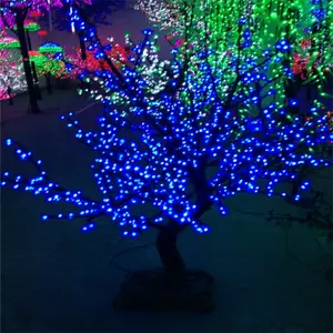 Árboles artificiales populares, árbol de cerezo Artificial 3m, Led azul