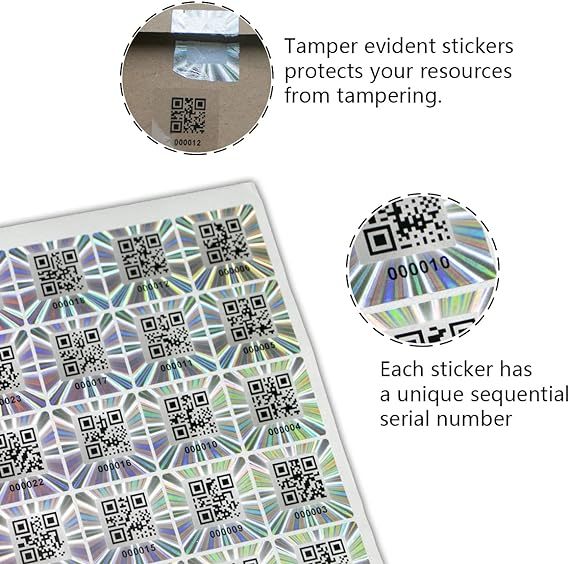 Custom Logo Printing Security Authenticity Holographic Laser Sticker Qr Code Hologram Sticker Label