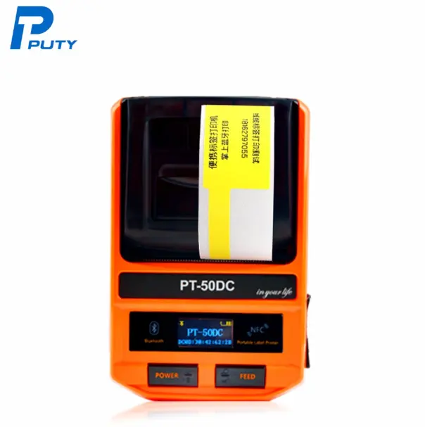 Puty PT-50DC cầm tay mini Máy in nhiệt máy in bluetooth cho điện thoại thông minh máy in nhỏ cho điện thoại PC