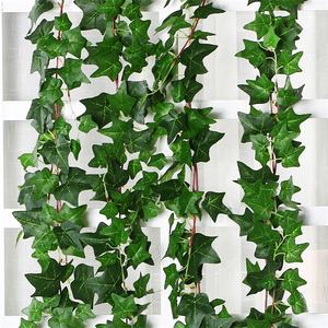 N-0021 vente en gros feuilles de <span class=keywords><strong>lierre</strong></span> artificielles plantes suspendues de vigne pour mur maison clôture décor - Product Image 3