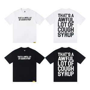 High Quality Hip Hop Cartoon Print Pure Cotton Short Sleeves Breathable <strong>Shirts</strong> That's a <strong>Awful</strong> Lot of Cough Syrup T-<strong>Shirt</strong> - Product Image 3