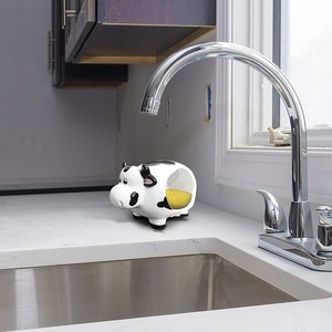 Nuovo Design Portaspugna in Ceramica per Lavello a Forma di Mucca, Accessorio per Lavaggio Piatti - Product Image 5
