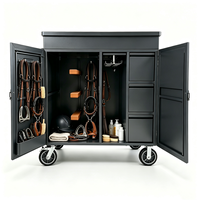 Armoire de rangement mobile pour équipement équestre en métal avec roulettes, service OEM ODM