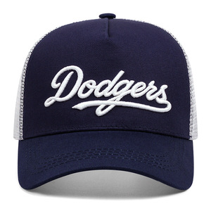 <span class=keywords><strong>Gorra</strong></span> Trucker Azul Marino de los <span class=keywords><strong>Dodgers</strong></span>, 6 Paneles, Malla Ajustable, Unisex, Casual, con Logotipo Bordado en el Panel Frontal - Product Image 1