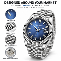 Montre mécanique personnalisée, boîtier en acier inoxydable 316L, bracelet, verre saphir, OEM ODM, marque privée, montre-bracelet pour homme